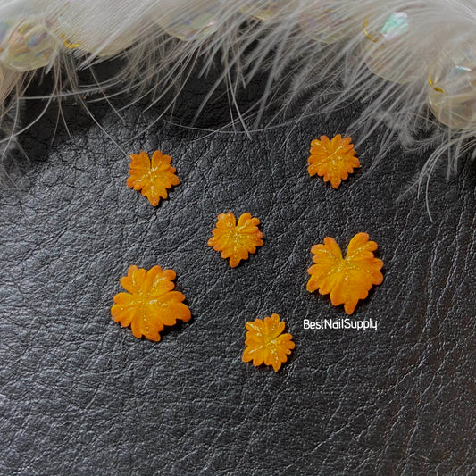 6pcs Fall Leaves Acrylic Charms