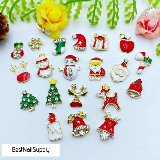 20pcs Christmas Nail Charm