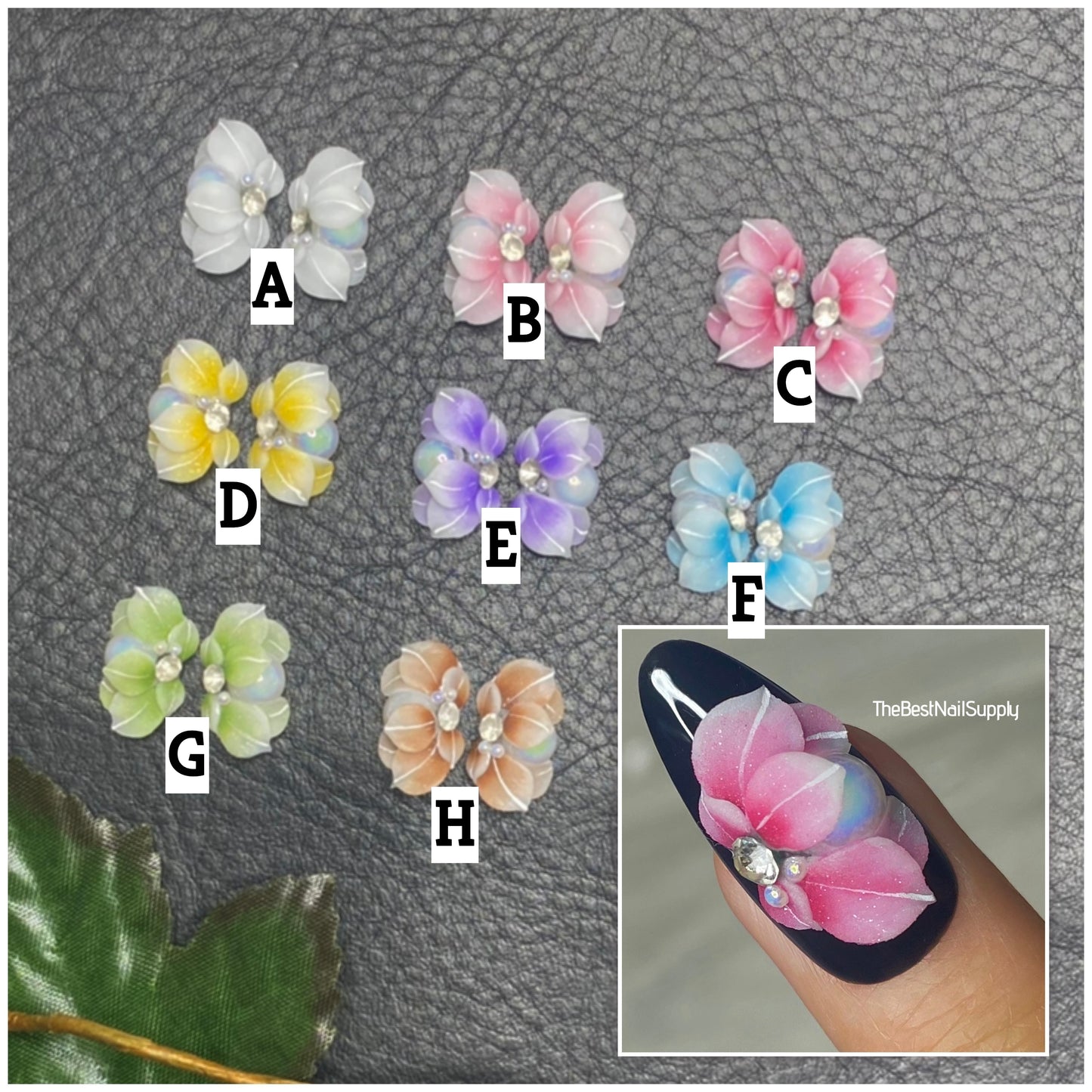 3D Acrylic Flowers 8 Colors (Style 62)