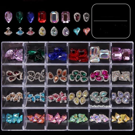 120pcs Mixed Crystal Rhinestones