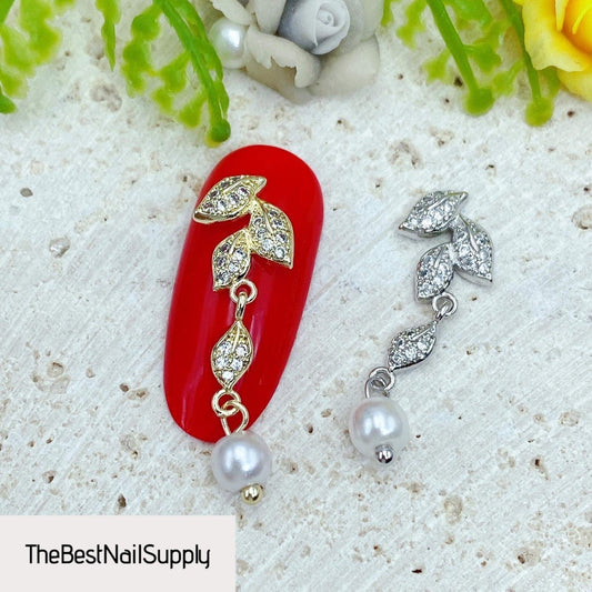 2pcs/4pcs Leaves Dangle (Silver)