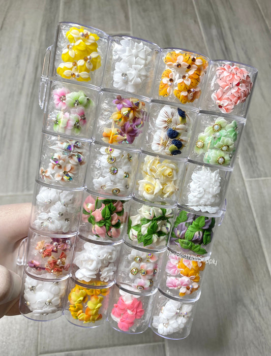 100/200 Pieces Acrylic Flower Set (Style 23)