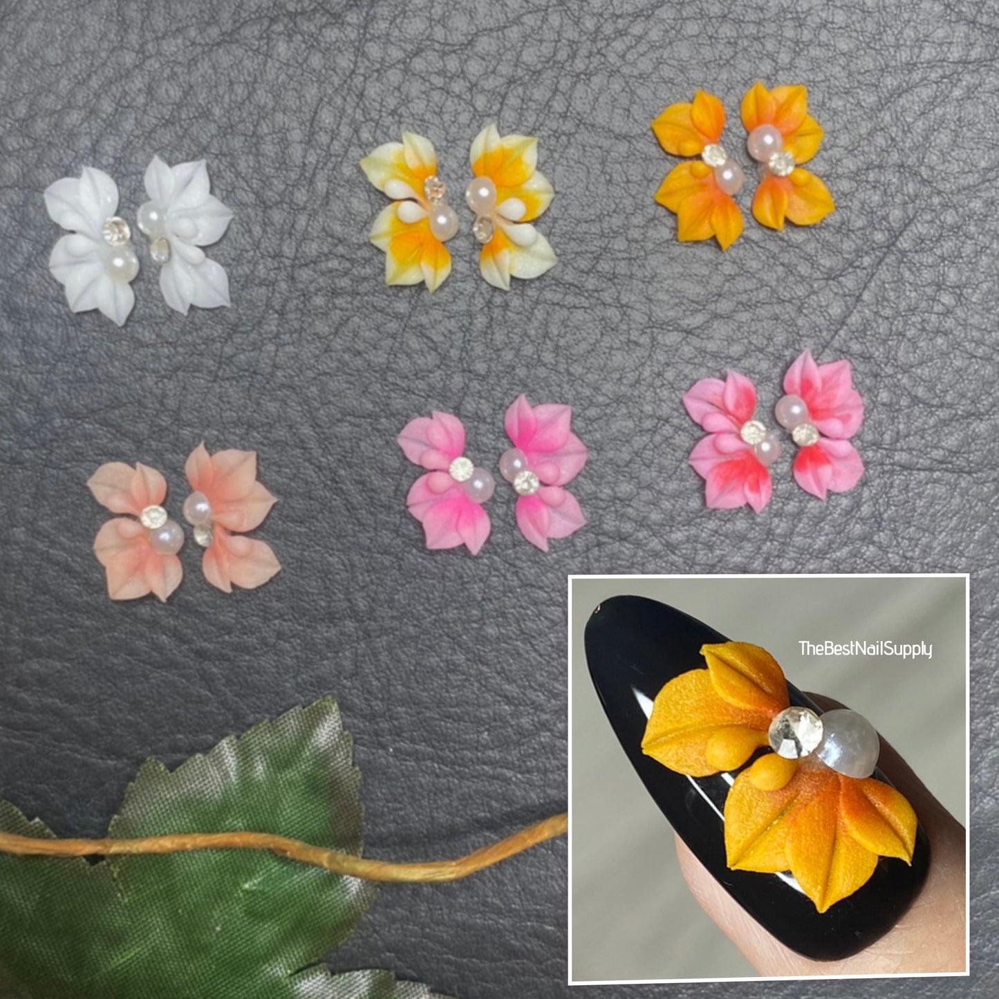 3D Acrylic Flowers 6 Colors (Style 60)
