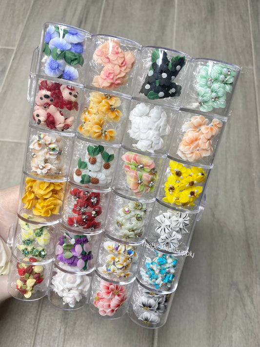 100/200 Pieces Acrylic Flower Set (Style 8)