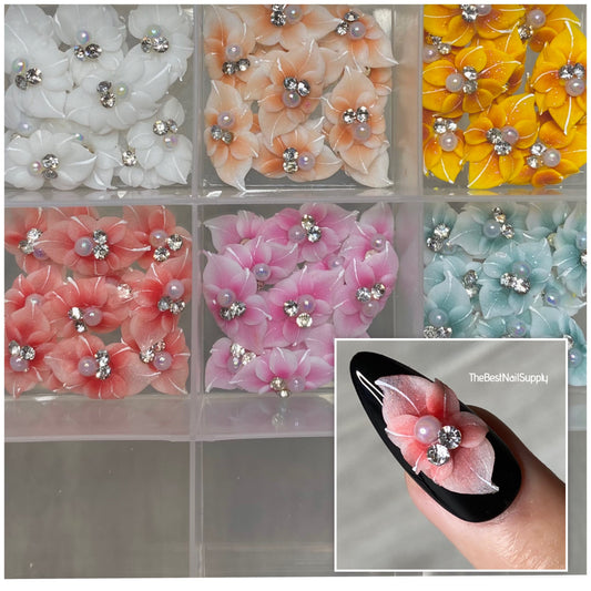 3D Acrylic Flowers 6 Colors (Style 85)