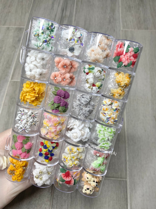 100/200 Pieces Acrylic Flower Set (Style 6)