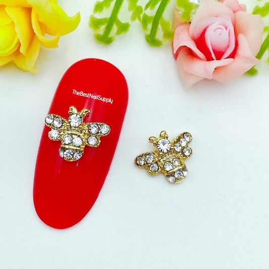 4pcs Bee CZ Nail Charm