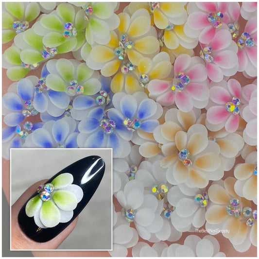 3D Acrylic Flowers 6 Colors (Style 24)