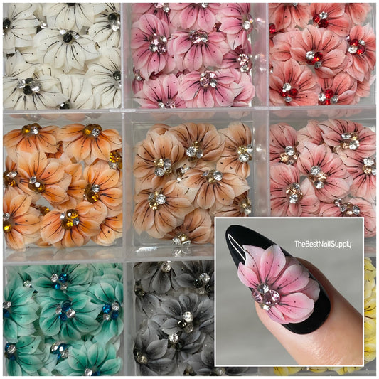 3D Acrylic Flowers 9 Colors (Style 93)