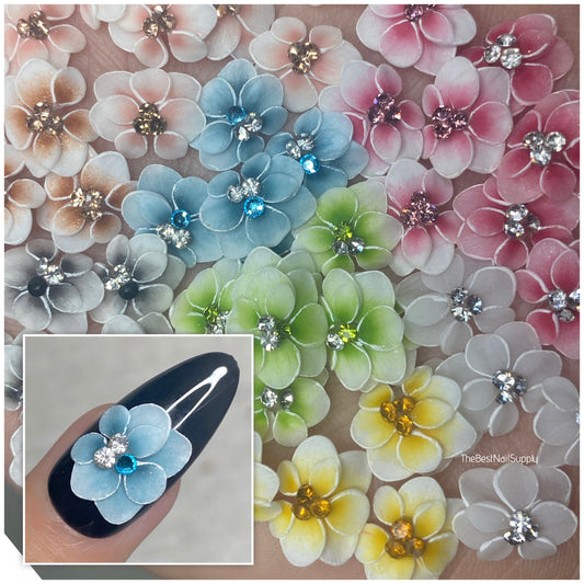 3D Acrylic Flowers 9 Colors (Style 14)