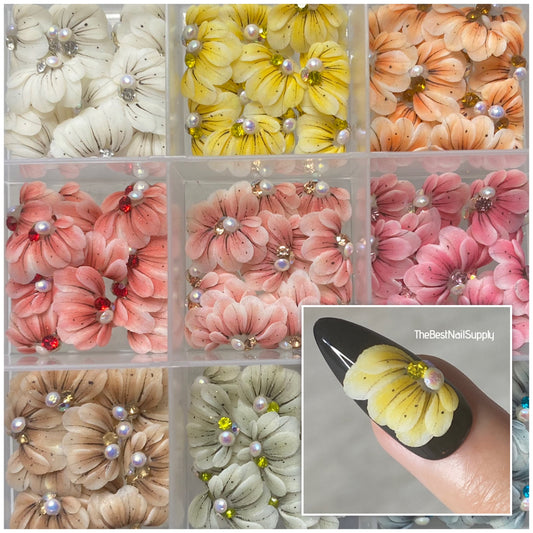 3D Acrylic Flowers 9 Colors (Style 92)