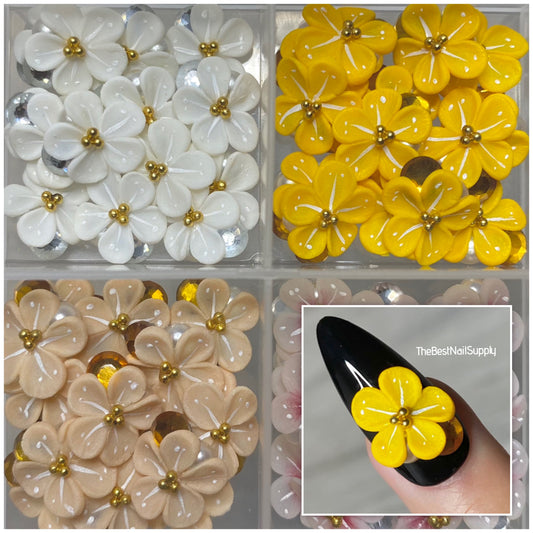 3D Acrylic Flowers 4 Colors (Style 88)