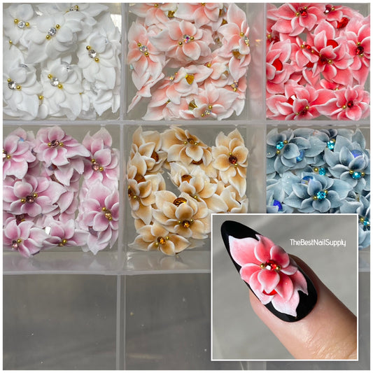 3D Acrylic Flowers 6 Colors (Style 96)