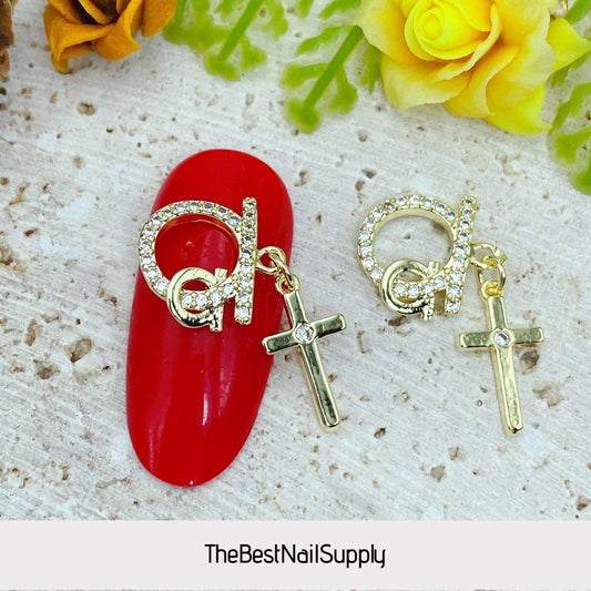 2pcs/4pcs Cross Dangle (Gold)