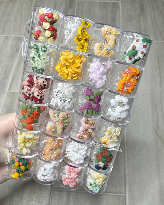 100/200 Pieces Acrylic Flower Set (Style 4)