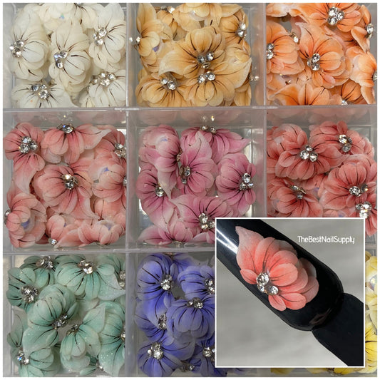 3D Acrylic Flowers 9 Colors (Style 91)