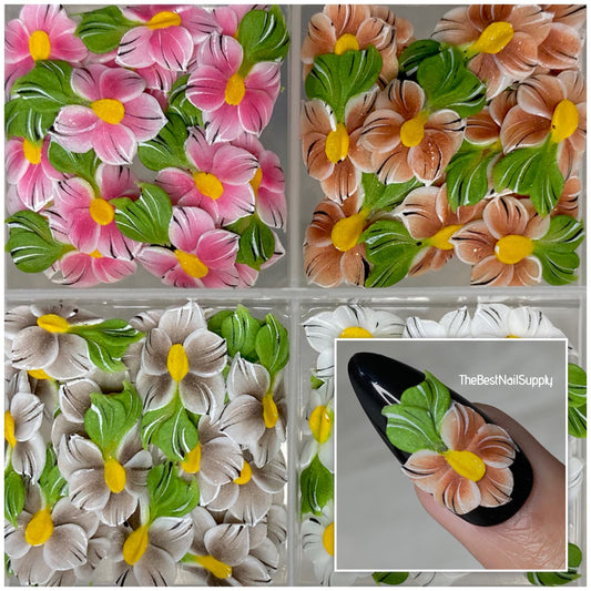 3D Acrylic Flowers 4 Colors (Style 82)