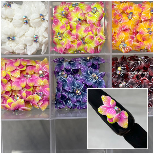 3D Acrylic Flowers 6 Colors (Style 10)