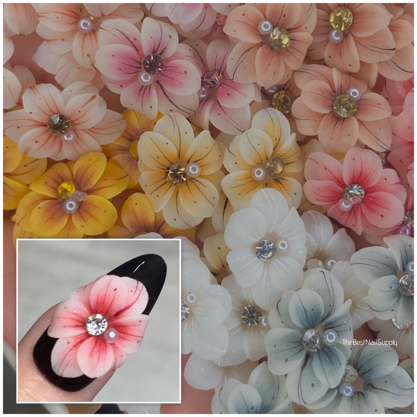 3D Acrylic Flowers 8 Colors (Style 23)