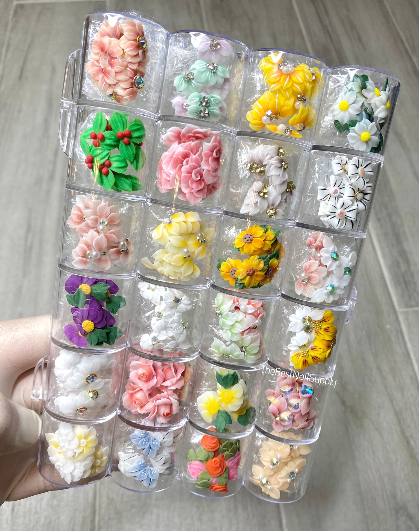 100/200 Pieces Acrylic Flower Set (Style 20)