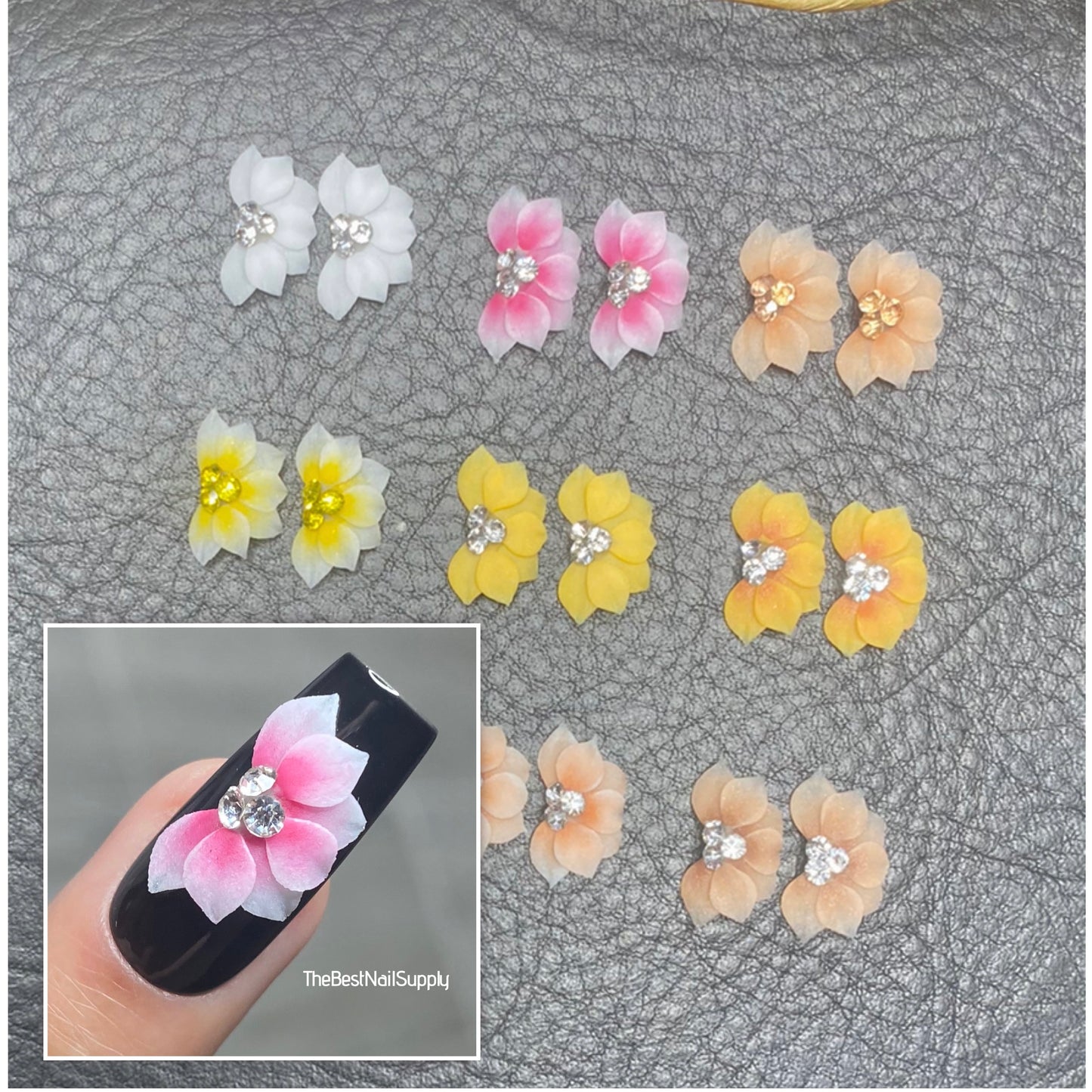 3D Acrylic Flowers 9 Colors (Style 66)