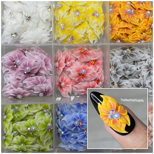 3D Acrylic Flowers 9 Colors (Style 89)