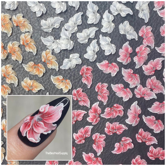 3D Acrylic Flowers 4 Colors (Style 74)